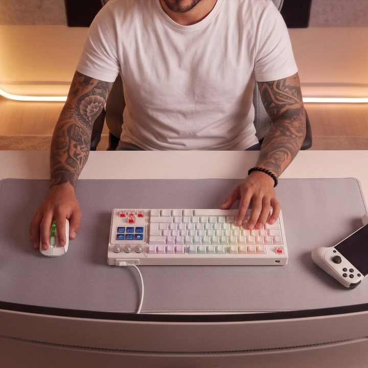 Mars Gaming MKMASTERW teclado Juego USB Español, Francés, Portugués…