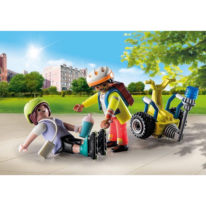 Playmobil starter pack rescate con balance racer (71257)