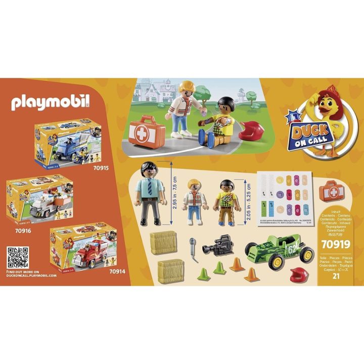 Playmobil Duck on Call Ambulância de Ação - Ajuda ao Piloto de…