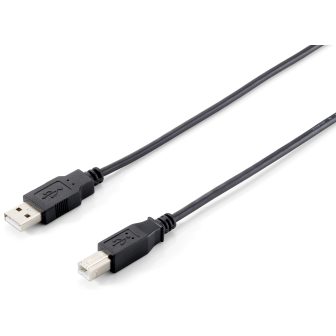 Equip 128860 Cable USB 2.0 Tipo A a Tipo B, 1,8 m, Negro