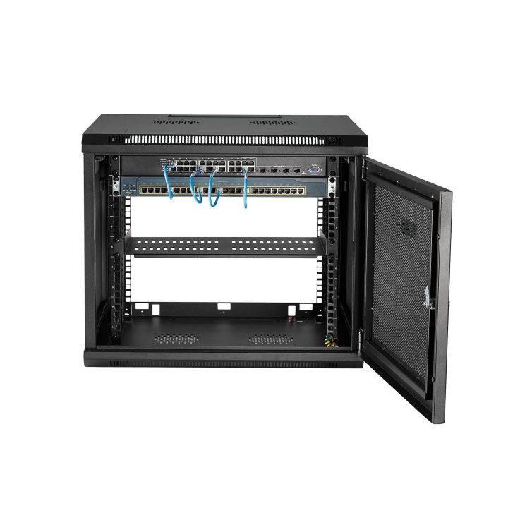 StarTech.com 9U 19" 4-Post Wall-Mount Server Rack with 1U Shelf -…