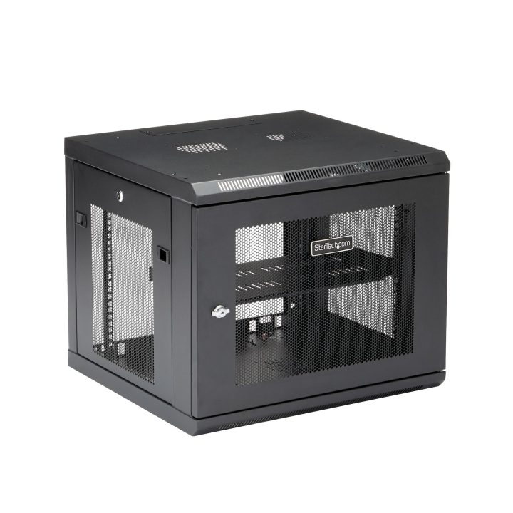 StarTech.com 9U 19" 4-Post Wall-Mount Server Rack with 1U Shelf -…