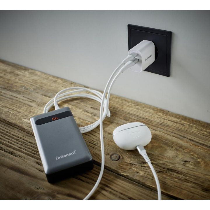 Intenso | Carregador de parede W30AC|1xUSB-A 1xUSB-C (7803012)