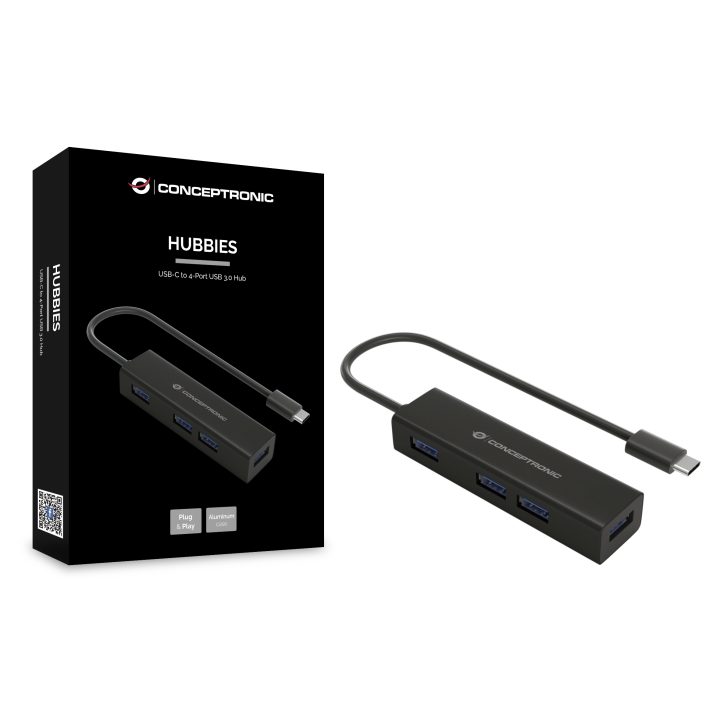 Conceptronic HUBBIES07B hub de interfaz USB 3.2 Gen 1 (3.1 Gen 1)…