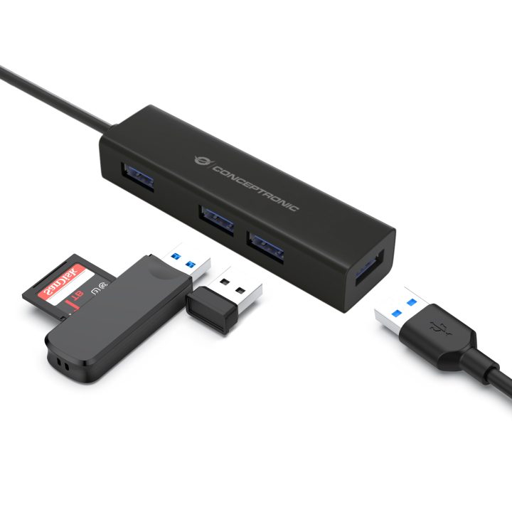 Conceptronic HUBBIES07B USB 3.2 Gen 1 (3.1 Gen 1) Type-C Interface…
