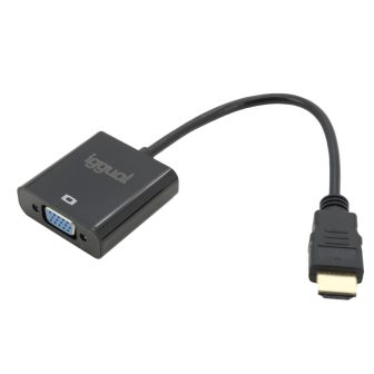 iggual Adaptador HDMI a VGA + audio (3.5 mm)