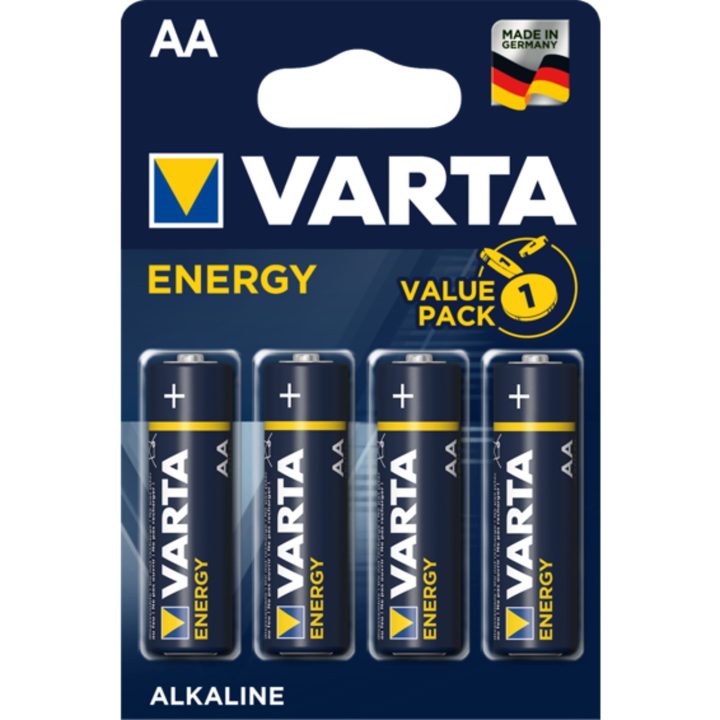 Blister de pilhas alcalinas Varta Energy LR6 AA-4 pilhas