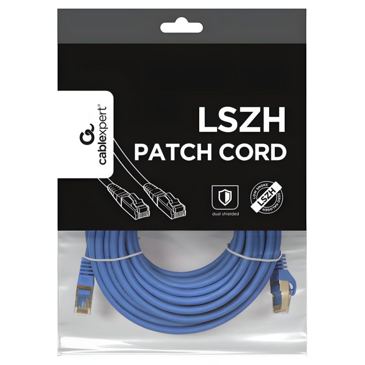 Gembird PP6A-LSZHCU-B-0.5M cable de red Azul 0,5 m Cat6a S/FTP (S-STP)