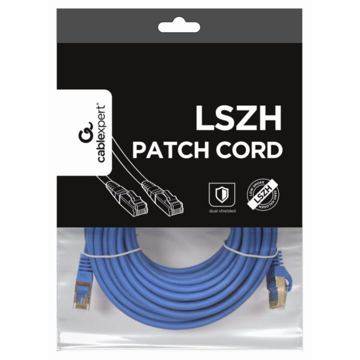 Gembird PP6A-LSZHCU-B-0.5M cable de red Azul 0,5 m Cat6a S/FTP (S-STP)