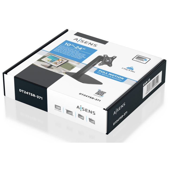 AISENS Soporte de Mesa Eco Giratorio e Inclinable Para Monitor/POS…