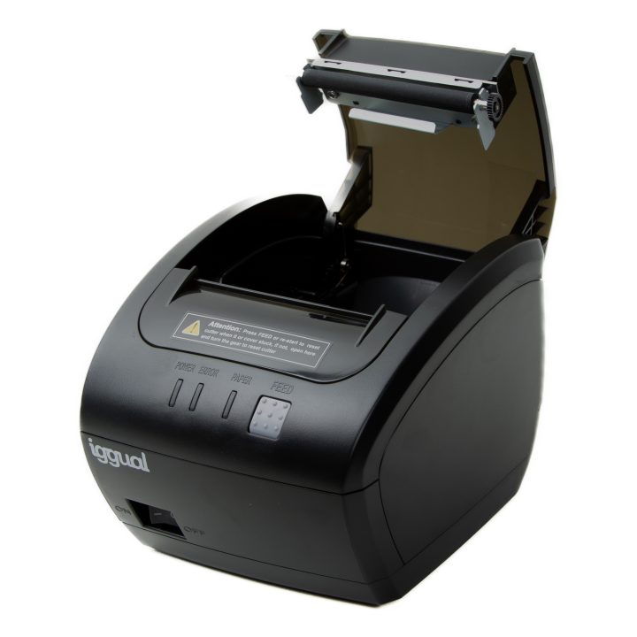 iggual Kit impresora térmica TP7001 + 5 rollos