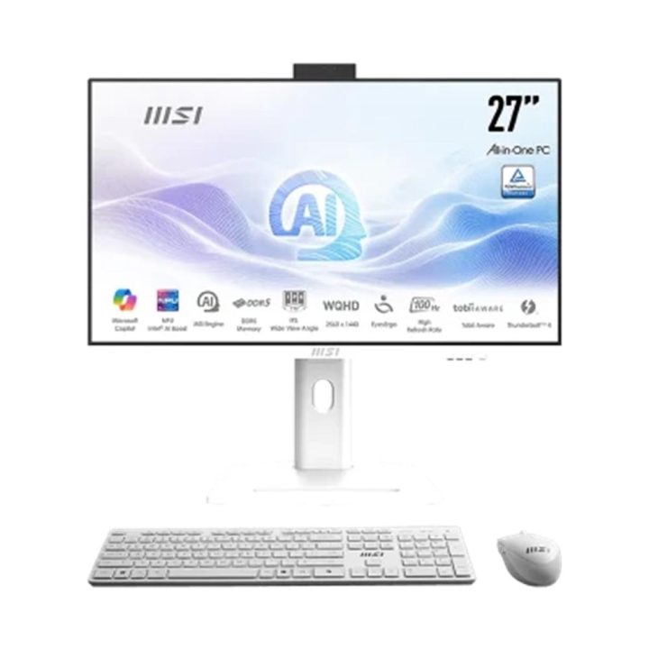 MSI AIO modern AM273QP ai 1UM-406EU. 27” IPS panel 2560 x 1440 (WQHD)…