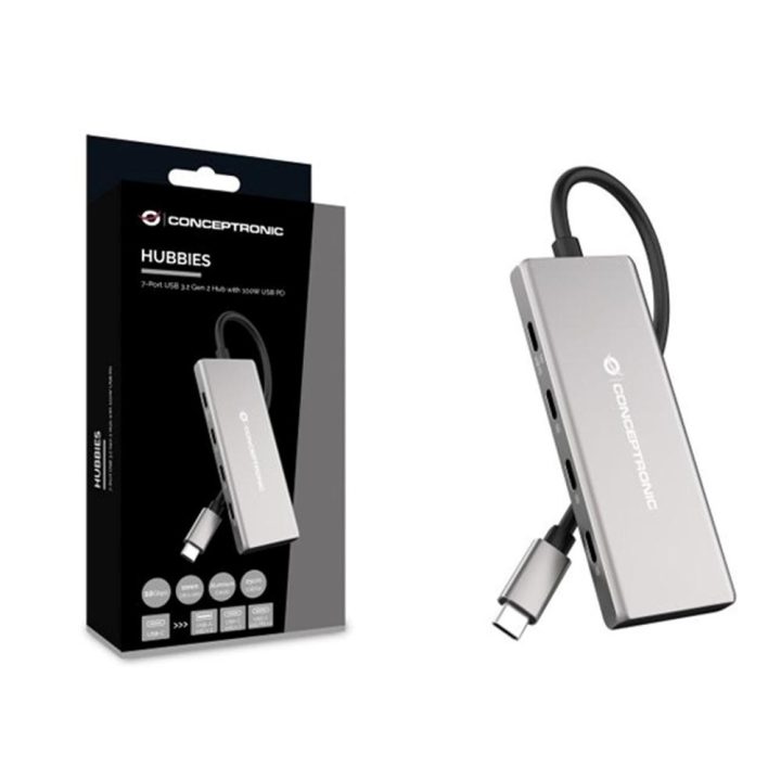 Conceptronic HUBBIES17G hub de interface USB 3.2 Gen 2 (3.1 Gen 2)…