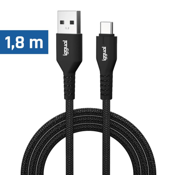 iggual Cable USB-A a tipo C 3A 180 cm trenzado