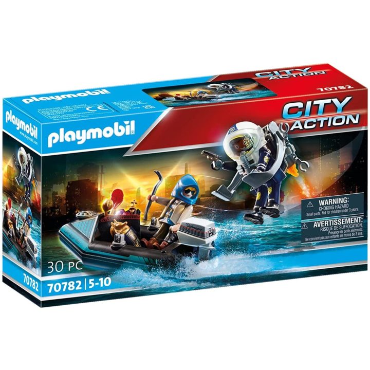 Playmobil policia mochila propulsora: detencion del ladron del arte…