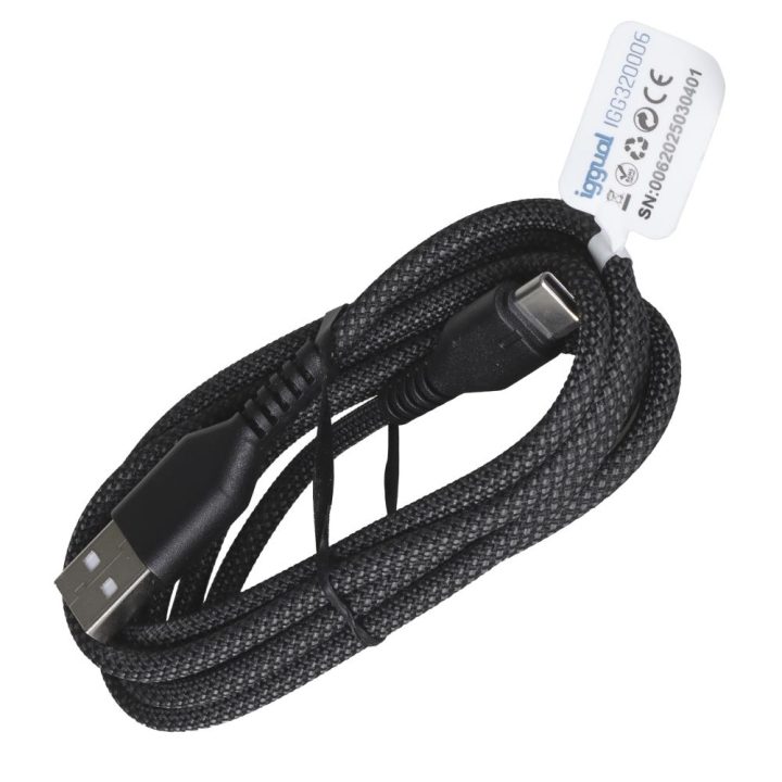 iggual Cable USB-A a tipo C 3A 180 cm trenzado