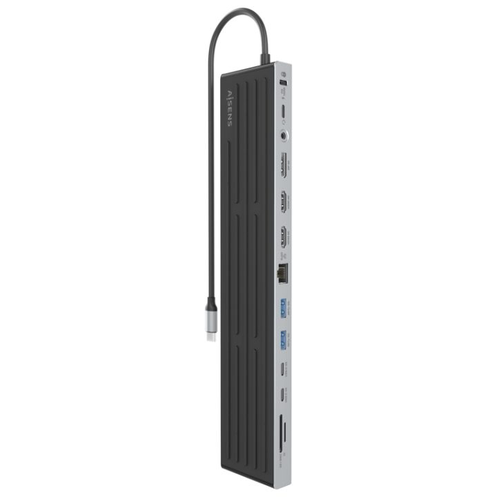 AISENS USB-C Dock 13 en 1, USB-C A 2xHDMI, 1xDisplayPort, 1xRJ45…