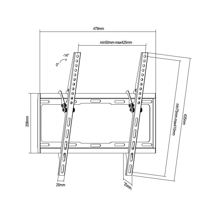 Equip 650311 Suporte de parede para TV inclinável de 32"-55"