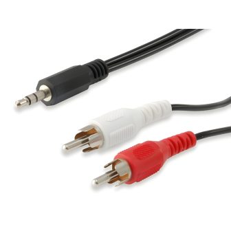 Equip 14709207 cable de audio 2,5 m 3,5mm 2 x RCA Negro