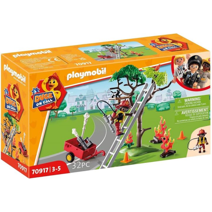 Playmobil Duck on Call Fire Rescue Action Rescue the Cat! (70917)