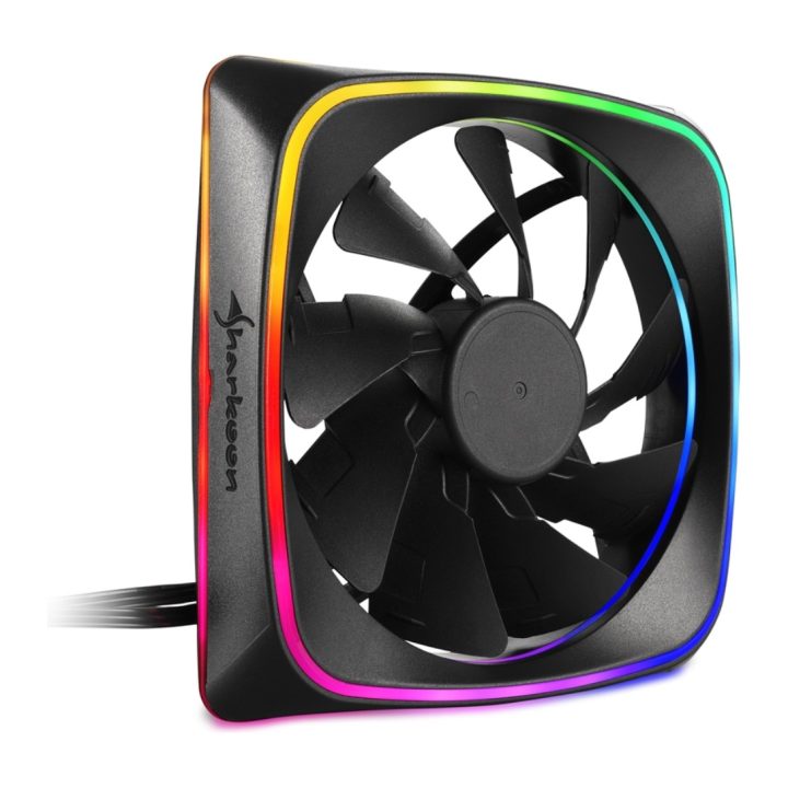 Ventoinha de caixa Sharkoon shark lights fan 120X120X 25 mm RGB LED…