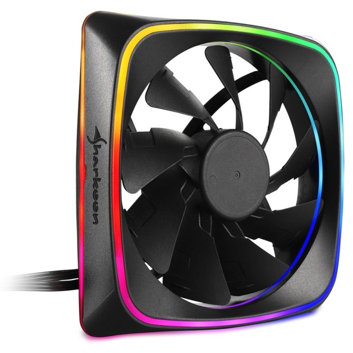 Sharkoon shark lights fan 120X120X 25 mm RGB LED Case Fan…