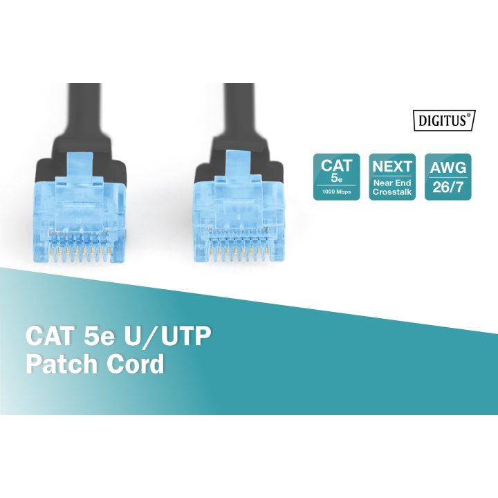 Digitus DK-1512-010/BL Network Cable Black 1 m Cat5e U/UTP (UTP)