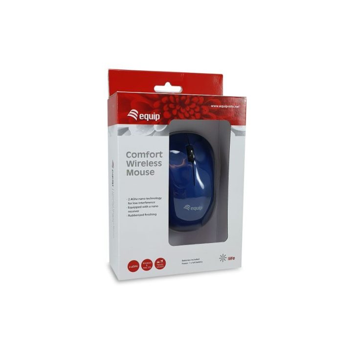 Equip 245112 rato de escritório ambidestro RF sem fios óptico 1200 DPI
