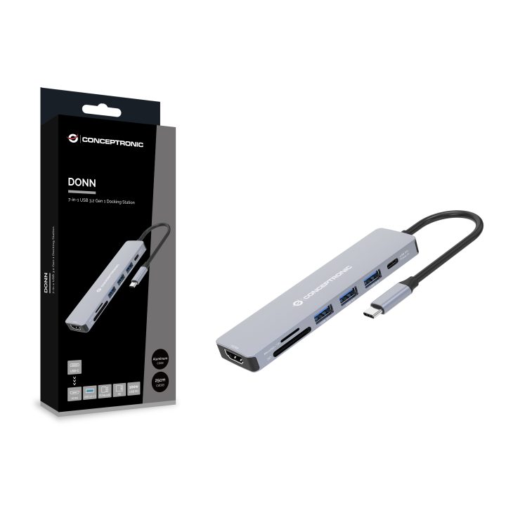 Conceptronic DONN19G base para portátil y replicador de puertos…