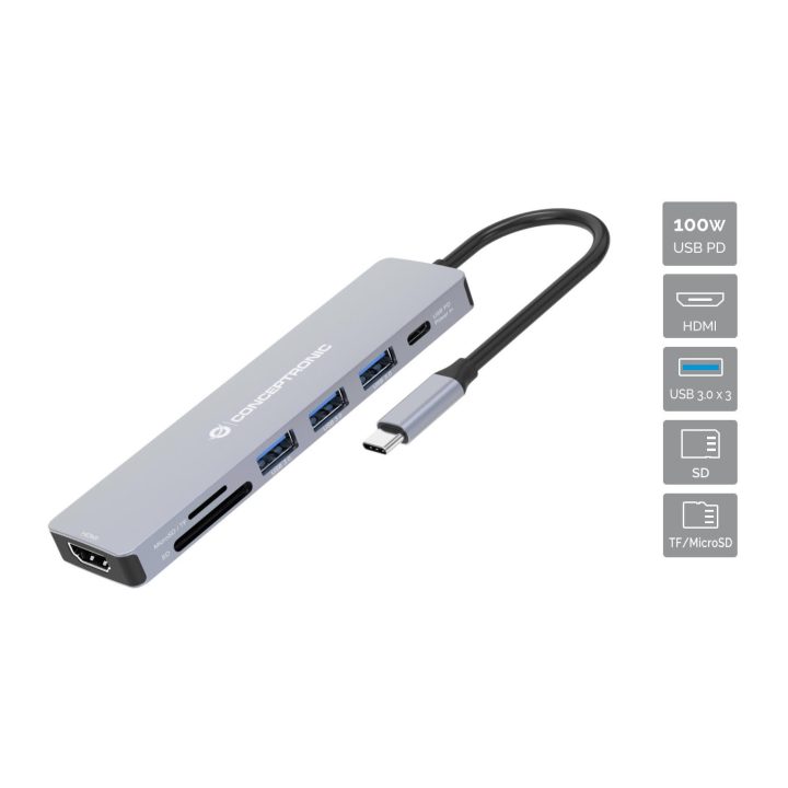 Conceptronic DONN19G base para portátil y replicador de puertos…