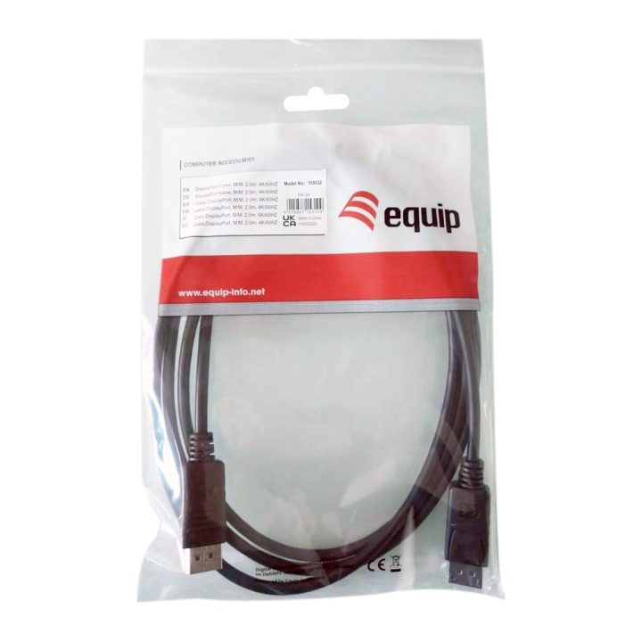 Equip 119332 Cabo DisplayPort 1.2, 2,0 m, 4K/60 Hz