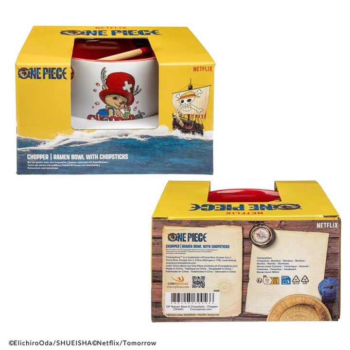 Tazon de ramen y palillos Cinereplicas one piece netflix tony tony…