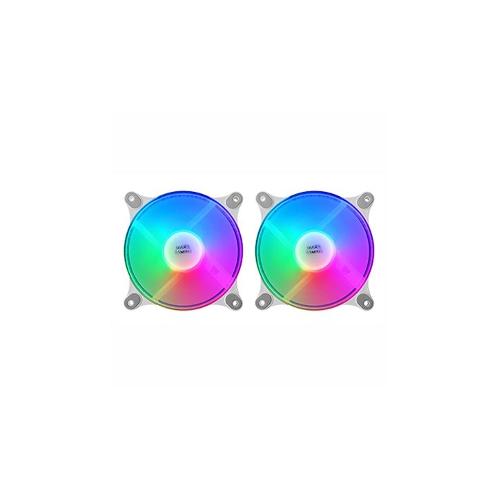 Mars Gaming MFDUO, Kit 2 Ventiladores FRGB Rainbow 360°…