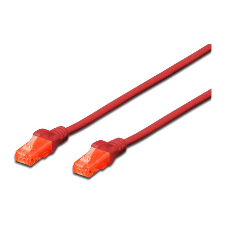 Digitus DK-1617-0025/R cabo de rede Vermelho 0,25 m Cat6 U/UTP (UTP)