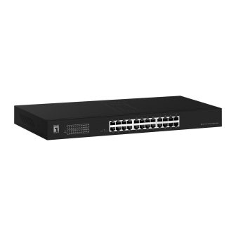 LevelOne Switch 24x GE GEU-2431 19\" Rack Mount Kit No administrado…
