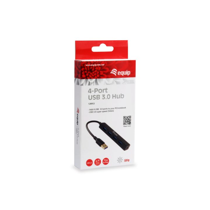 Equip 128953 USB 3.2 Gen 1 (3.1 Gen 1) Type-A 5000 Mbit/s Hub Black