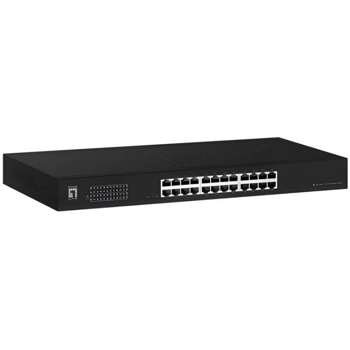 LevelOne Switch 24x GE GEU-2431 19\" Rack Mount Kit Unmanaged Gigabit…