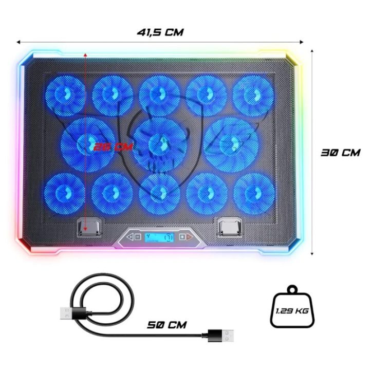 Spirit of Gamer Airblade 1300 10-18" Laptop Cooler (SOG-VE1300RGB)
