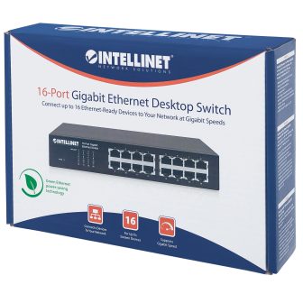 Intellinet Commutateur réseau (switch) Gigabit Ethernet 16 ports…