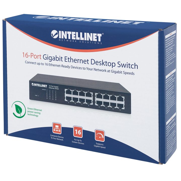 Intellinet Commutateur réseau (switch) Gigabit Ethernet 16 ports…