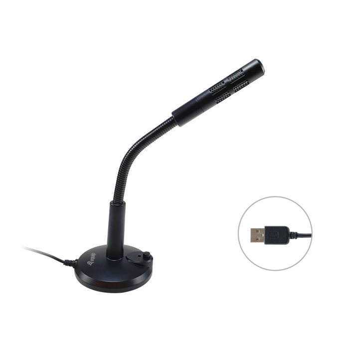 Equip 245340 Negro Micrófono de superficie para mesa