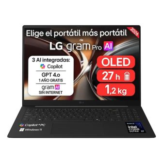 LG Gram Pro Copilot+ PC Intel Core Ultra X7 358H 32 GB 512 GB SSD 16"…