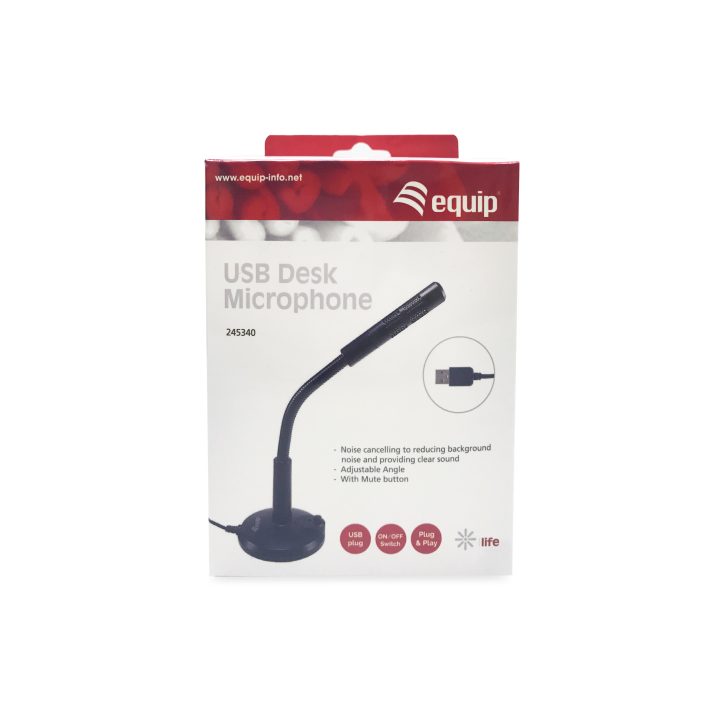 Equip 245340 Preto Microfone de superfície para mesa