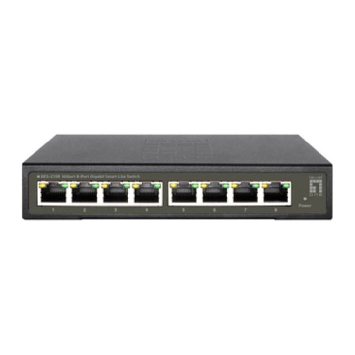 LevelOne GES-2108 Managed L2 Gigabit Ethernet (10/100/1000) Switch…