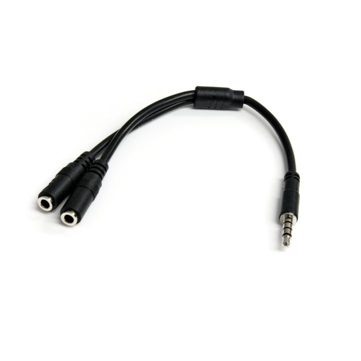 StarTech.com 4-Pole Mini-Jack 3.5mm Headset Adapter to Separate…