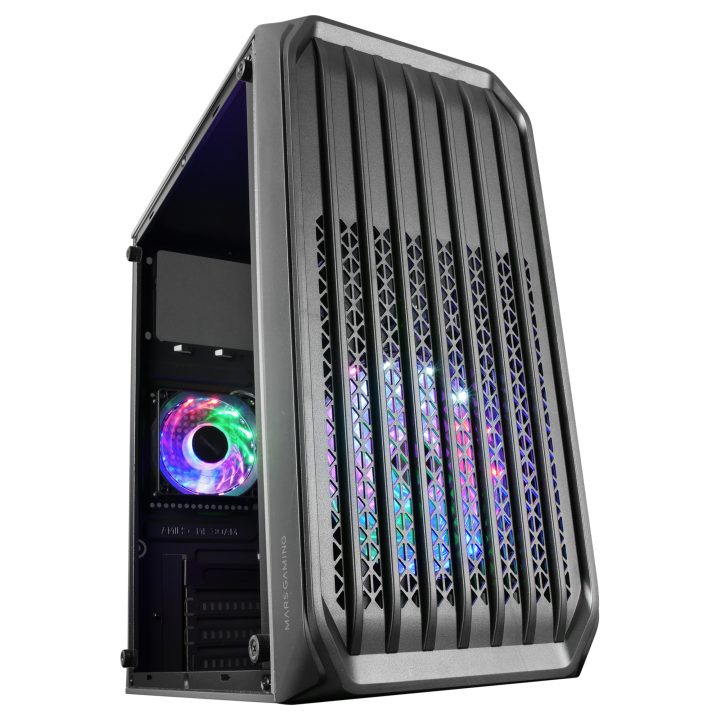 Mars Gaming MC-S2, Compact Micro-ATX Gaming PC Case, 2 FRGB Rainbow…