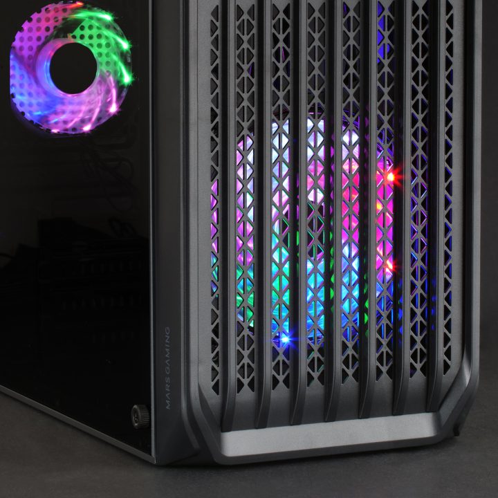 Mars Gaming MC-S2, Compact Micro-ATX Gaming PC Case, 2 FRGB Rainbow…