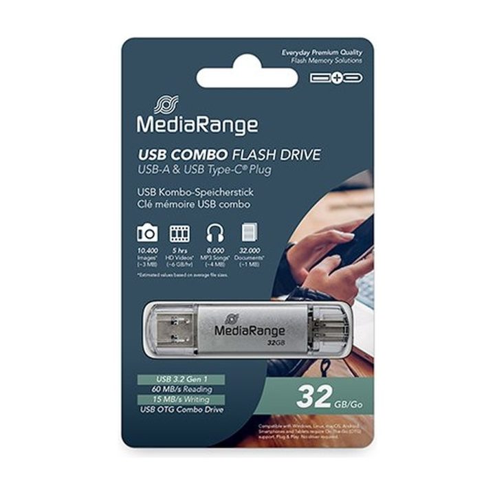 Pendrive combo 64GB USB 3.2 Mediarange (MR937)