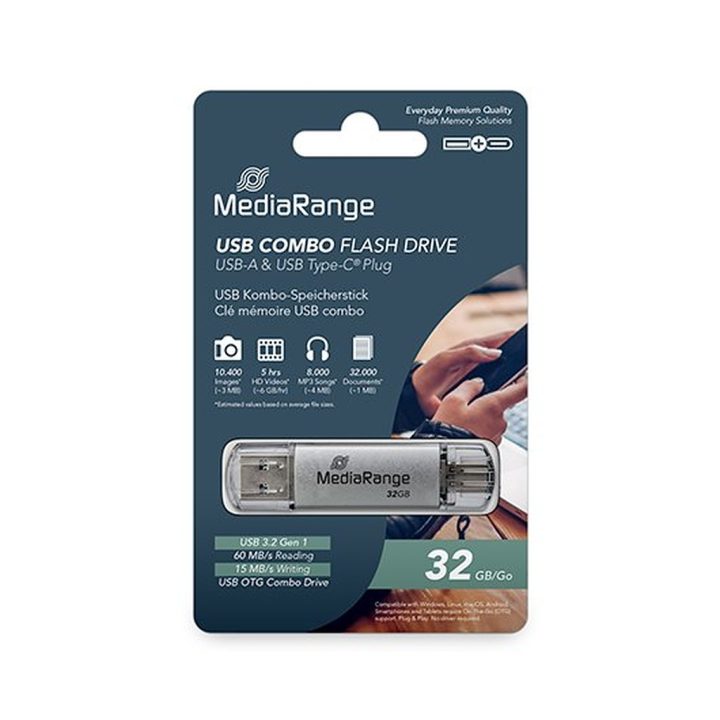 Pendrive combo 64GB USB 3.2 Mediarange (MR937)