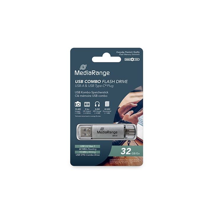 Pen drive combo 64GB USB 3.2 Mediarange (MR937)